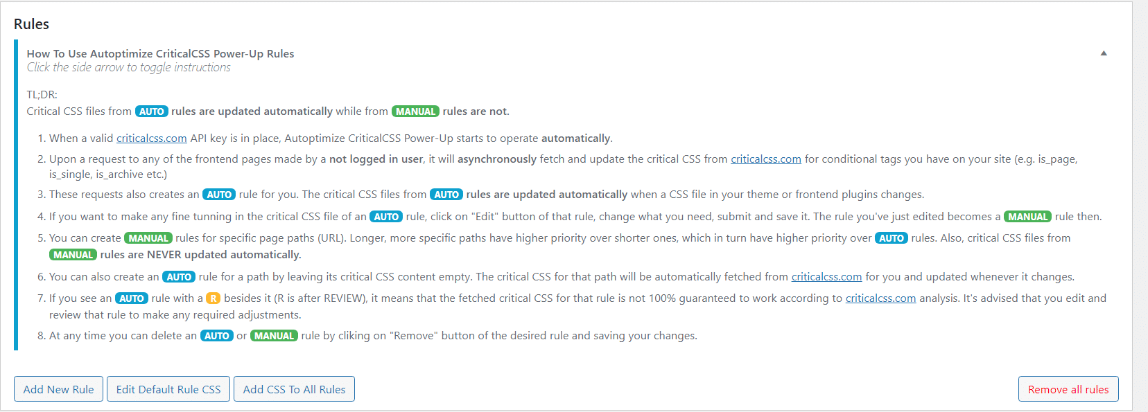 How Autoptimize and Critical CSS Fare in Page Speed and Core Web Vitals 13 criticalcss.com rules