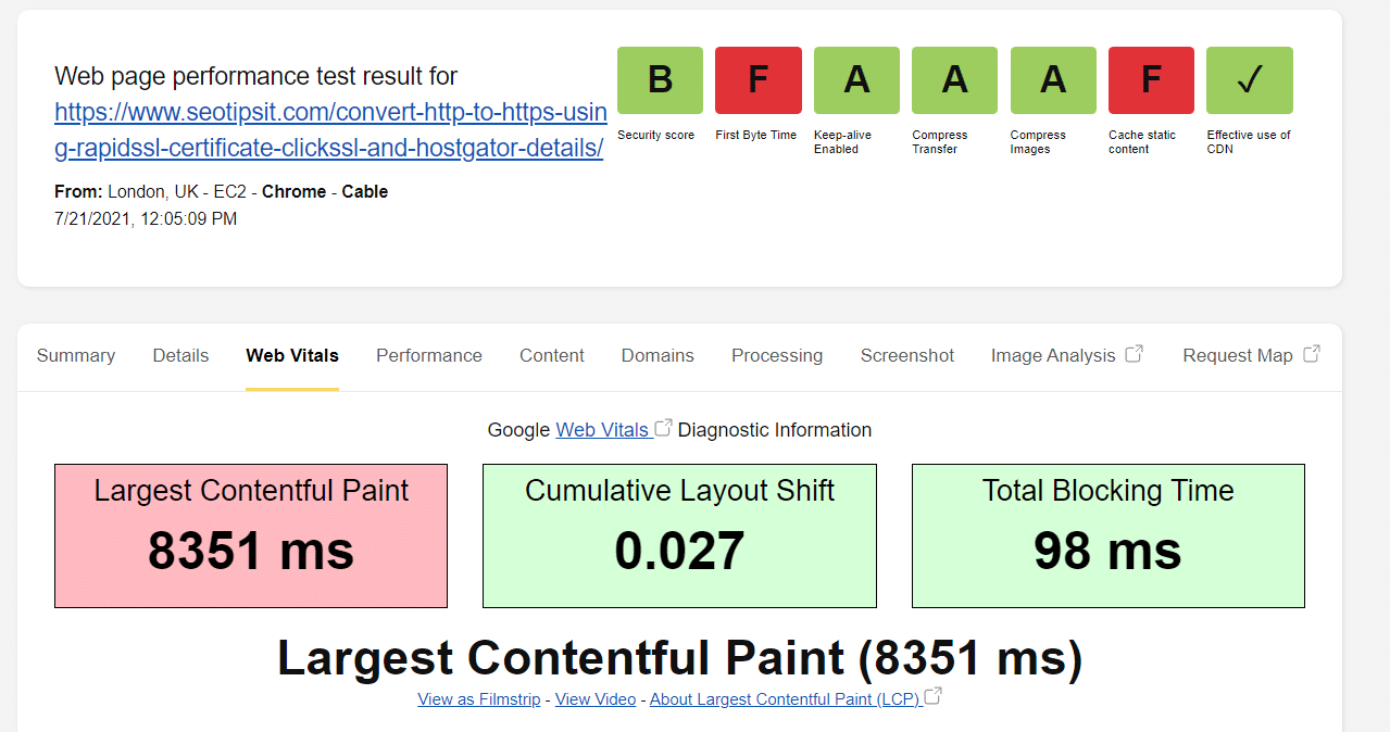 How Autoptimize and Critical CSS Fare in Page Speed and Core Web Vitals 10 largest conteful paint with autoptimize only