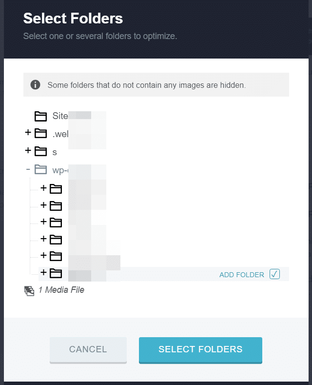 Imagify - Best WordPress Image Optimizer Plugin 3 select folders for web optimized images - image optimizer
