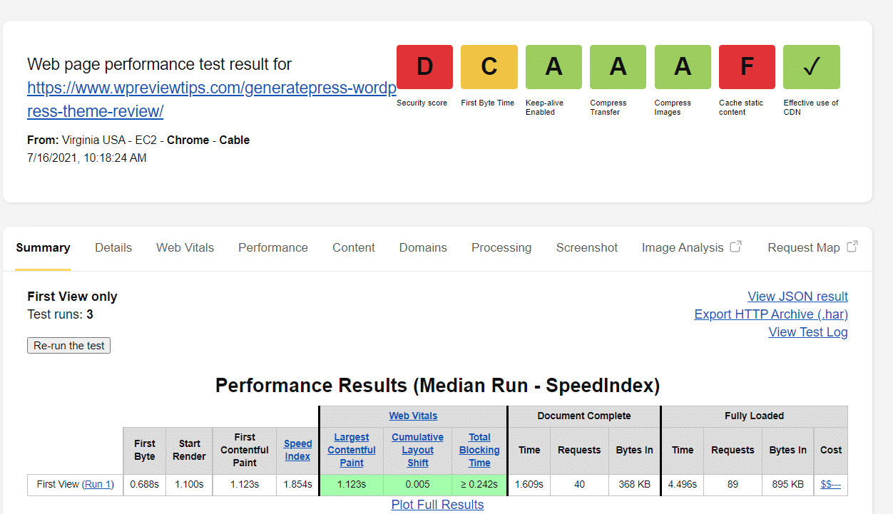How to Fix Slow WordPress Site in 2023? 1 webpagetest wp rocket plugin