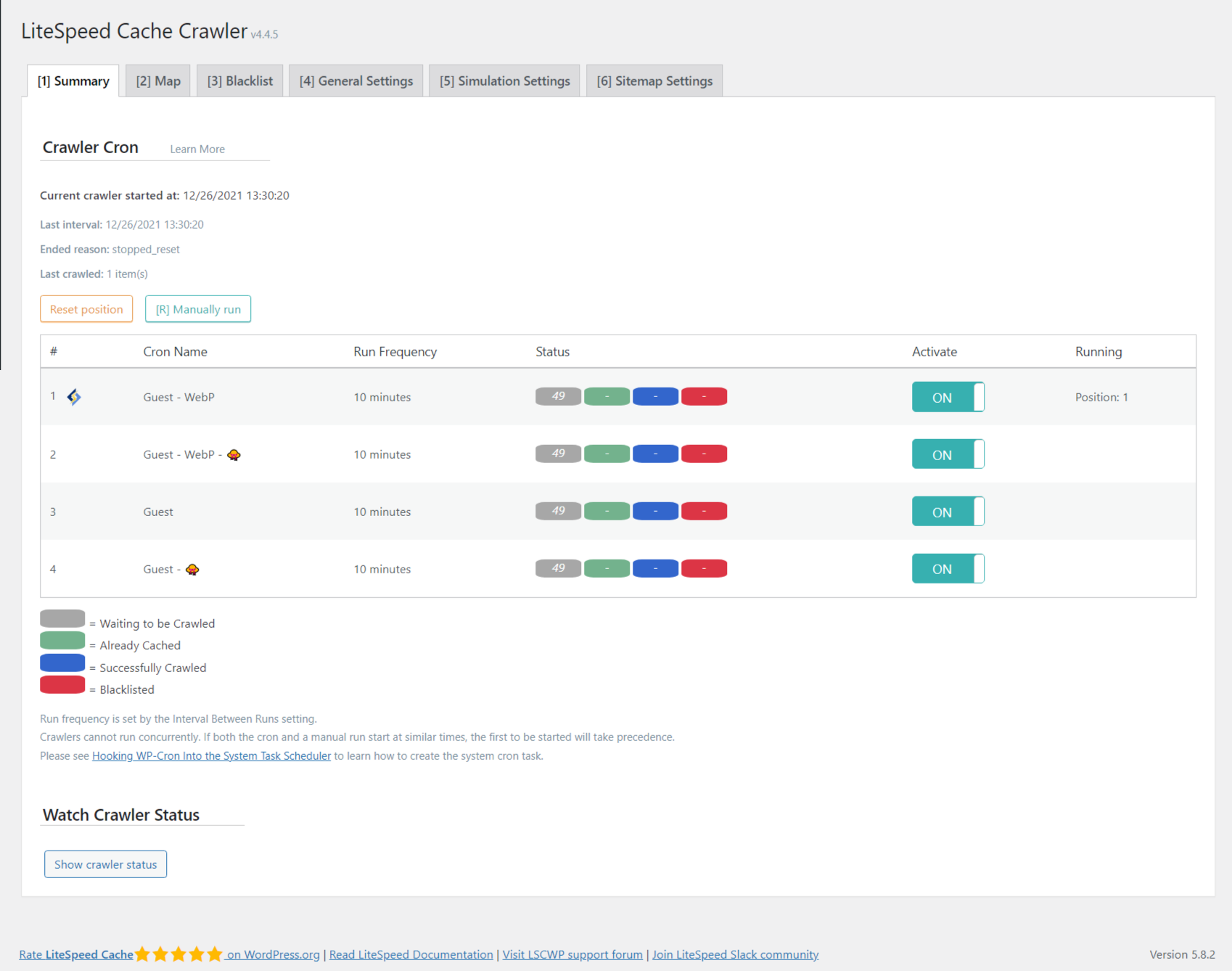 LiteSpeed Cache Best Settings to Score Perfect 100 8 best litespeed cache crawler settings