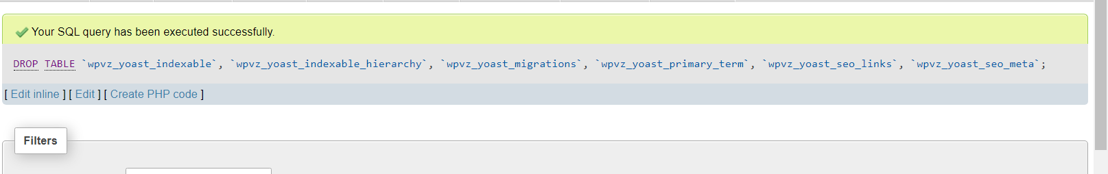 How to Uninstall Yoast SEO Completely in 2022? 1 yoast tables deleted
