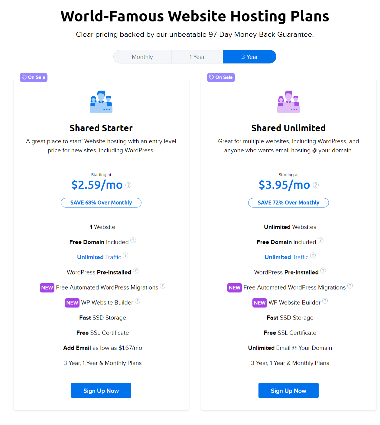 dreamhost shared hosting plans