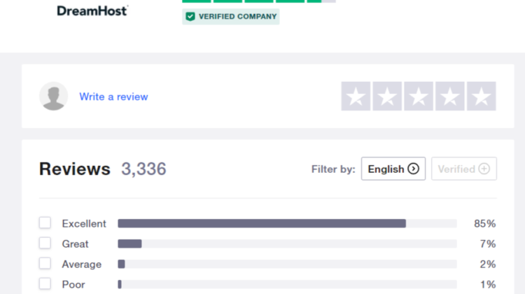 dreamhost trustpilot reviews