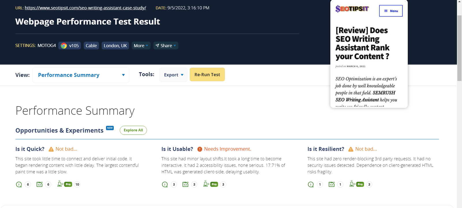 dreamhost review speed test