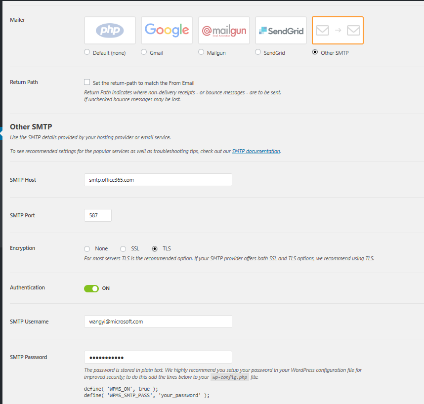 WordPress Email Settings - Complete Guide to SMTP 6 office 365 smtp settings