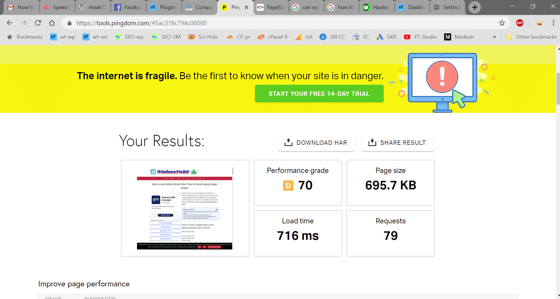 7 Power Features of WP Rocket vs SG Optimizer Compared 12 page speed time using sg optimizer plugin