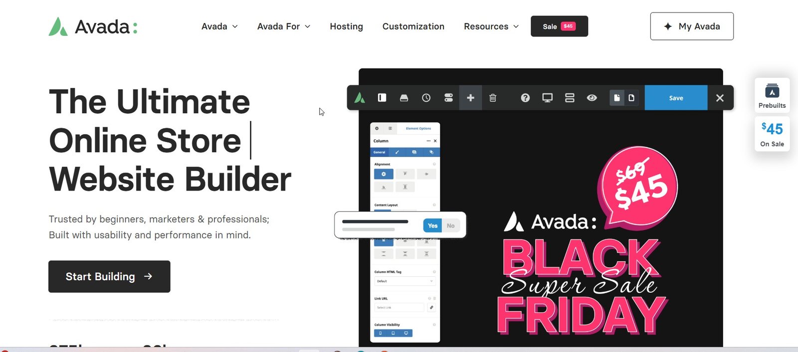 avada wordpress black friday deal