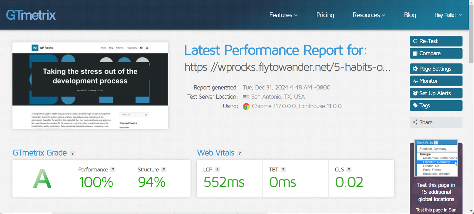 Neve Theme Case Study: Real-Life Success Stories and Benefits 2 neve theme case study gtmetrix test