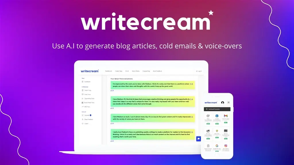 Top 3 SaaS AppSumo Lifetime Deals You Can't Miss 2 Writecream lifetime saas deals