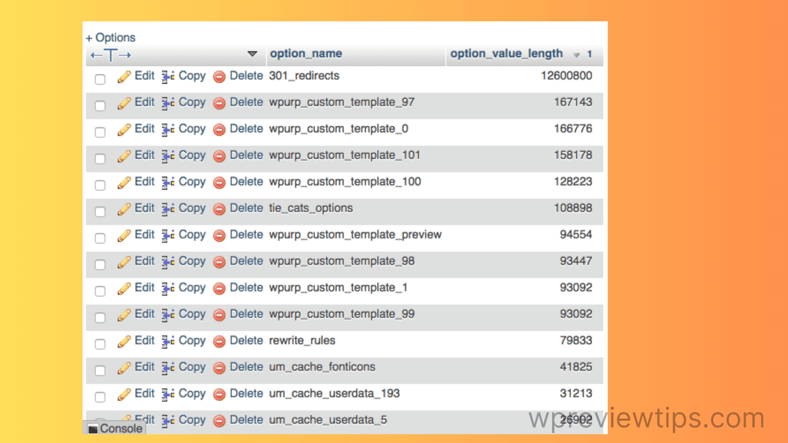 autoload options wordpress changes and edits